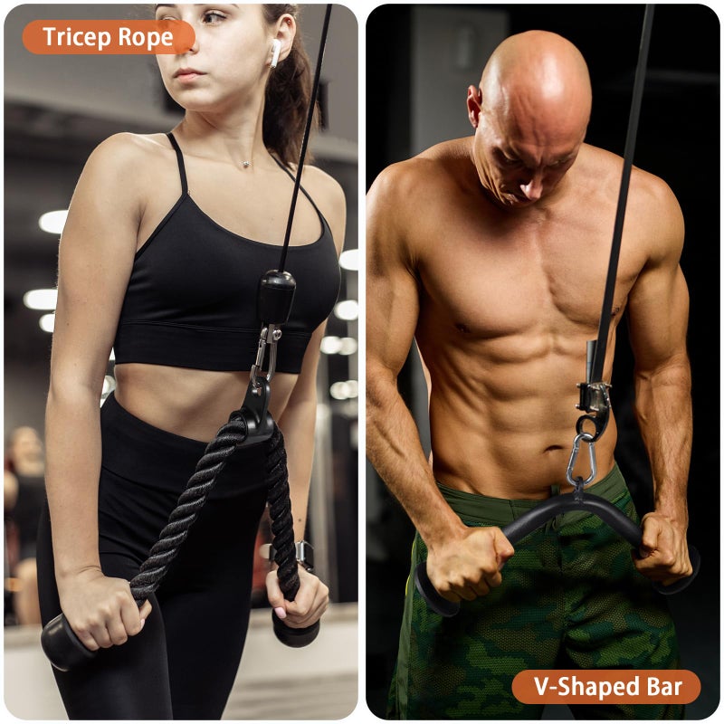 SERTT Cable Machine Attachment for Home Gym, SERTT LAT Pulldown Attachments, Weight Machine Accessories for LAT Pull Down & Weight Training, Cable Workout Accessories - Image 3