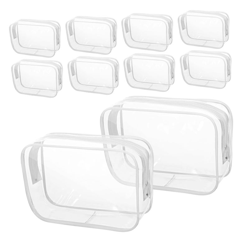 10pcs PVC Travel Makeup Bag Set Waterproof Zippered Storage Pouches Women Toiletry Organizer - Image 2
