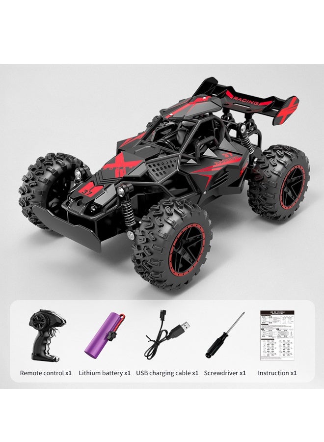 Off-Road RC Car Toy -Remote Control Car for Kids Age 6+ - 2.4Ghz High-Speed RC Monster Truck with LED Lights, Black/Red - for Boys & Girls- Birthday Gift for Kids, Indoor & Outdoor Play - Image 2
