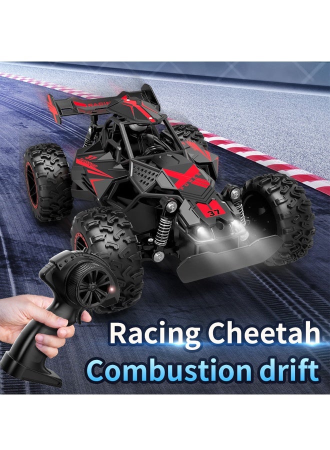 Off-Road RC Car Toy -Remote Control Car for Kids Age 6+ - 2.4Ghz High-Speed RC Monster Truck with LED Lights, Black/Red - for Boys & Girls- Birthday Gift for Kids, Indoor & Outdoor Play - Image 3