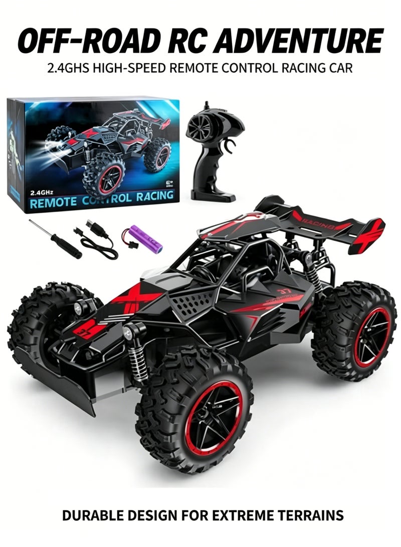 2.4GHz High-Speed Off-Road RC Car for Kids, Durable Remote Control Racing Buggy with Rechargeable Battery, All-Terrain Monster Truck with Anti-Slip Tires & Shock Absorbers, Ideal Gift for Boys & Outdoor Adventure Enthusiasts Ages 6+ - Image 1