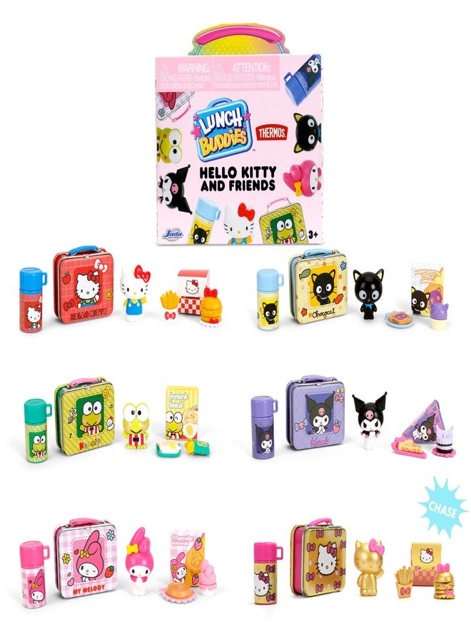 Jada Lunch Buddies – Collectible Thermos Lunch Box with Thermos Bottle, Figure & Food Accessories – 2-Inch Sanrio Toy – Hello Kitty & Friends – For Kids Ages 5+ (One Piece, Styles May Vary) - Image 1