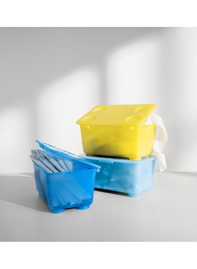 Zaboon Box with lid, yellow/blue, 17x10 cm - Image 3