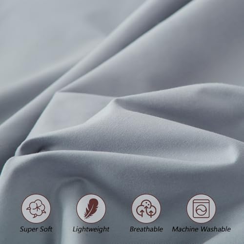 Antranfour Full Fitted Sheet for Air Mattress,with 24 Inch Extra Deep Pockets,Ultra Soft Durable Breathable Bed Sheets Cover for Inflatable Air Bed,with Pump Opening,Inflate at Any Time-Gray - Image 3