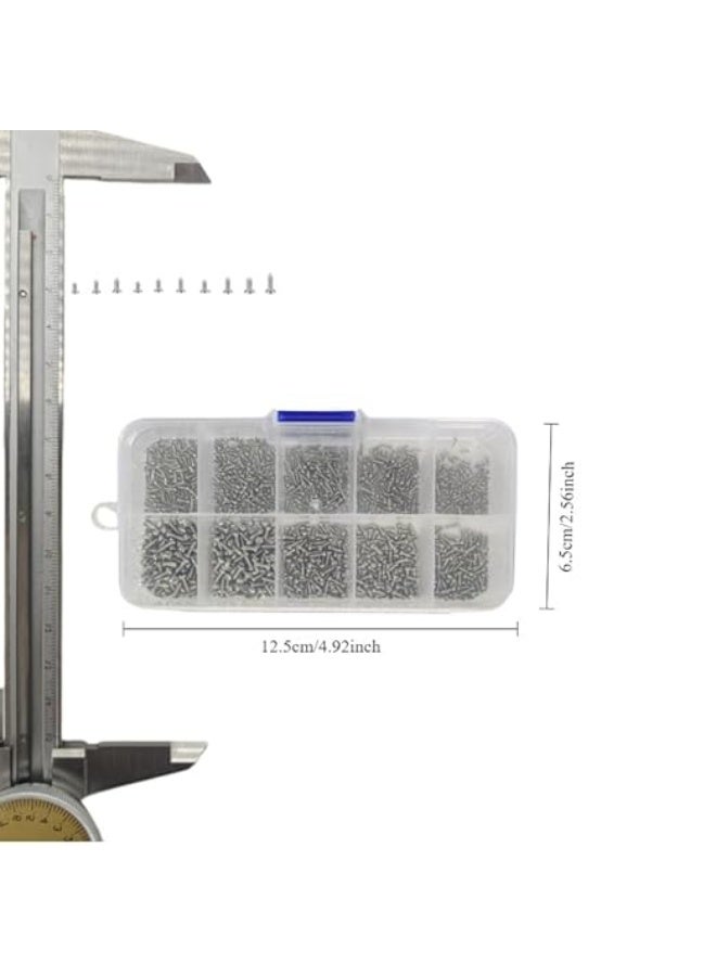 My Souq Store: 1200PCS Micro Screws Assortment Kit for Electronics, Glasses & Watch Repair - M1 to M1.7 Mixed Sizes. - Image 2