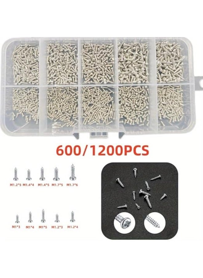 My Souq Store: 1200PCS Micro Screws Assortment Kit for Electronics, Glasses & Watch Repair - M1 to M1.7 Mixed Sizes. - Image 5