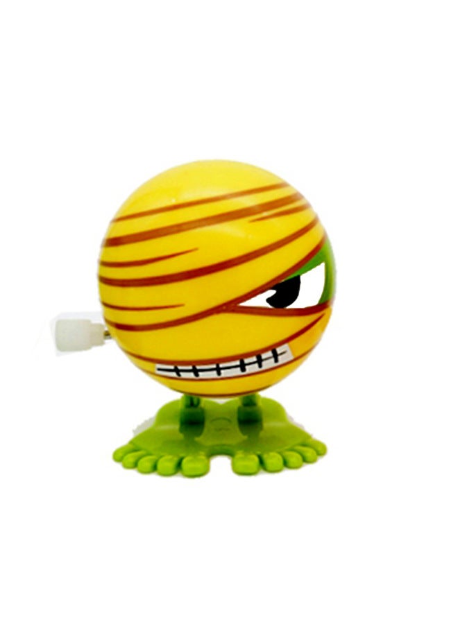 Loquat Jumping Teeth Coil Winding Toy Jumping Teeth Ghost Teeth Vampire  Gift Winding Toy-Color:Jumping Ball Boy Beige - Image 1