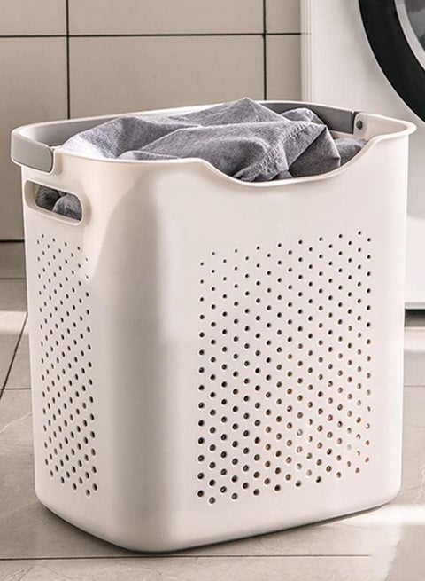 45L Large Laundry Basket Bag Dirty Clothes Basket Laundry Hamper With Handles Toys Storage Bucket Durable for Bathroom Balcony Bathroom Living Room