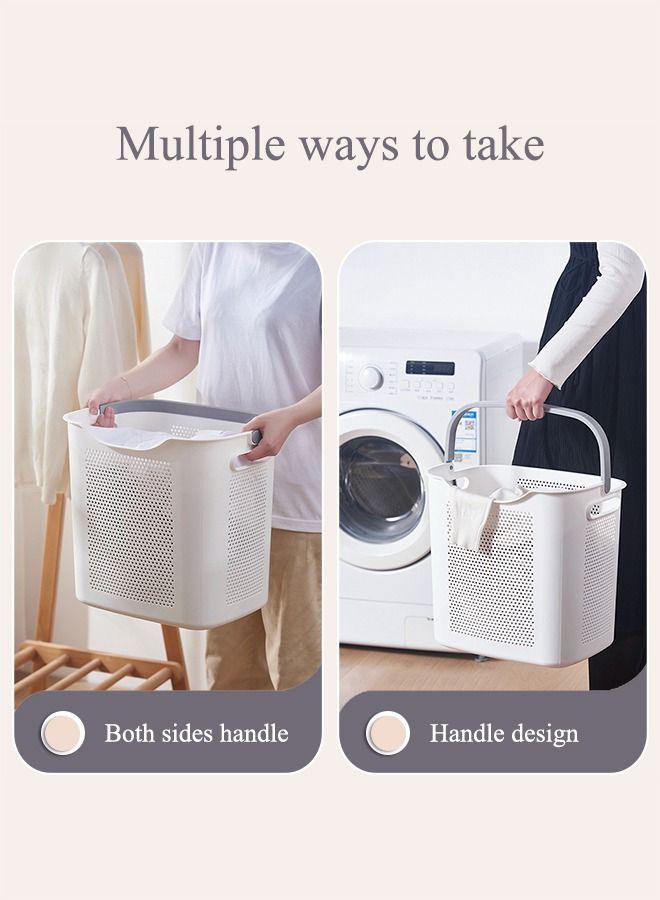 URbazaar 45L Large Laundry Basket Bag Dirty Clothes Basket Laundry Hamper With Handles Toys Storage Bucket Durable for Bathroom Balcony Bathroom Living Room  - Image 3