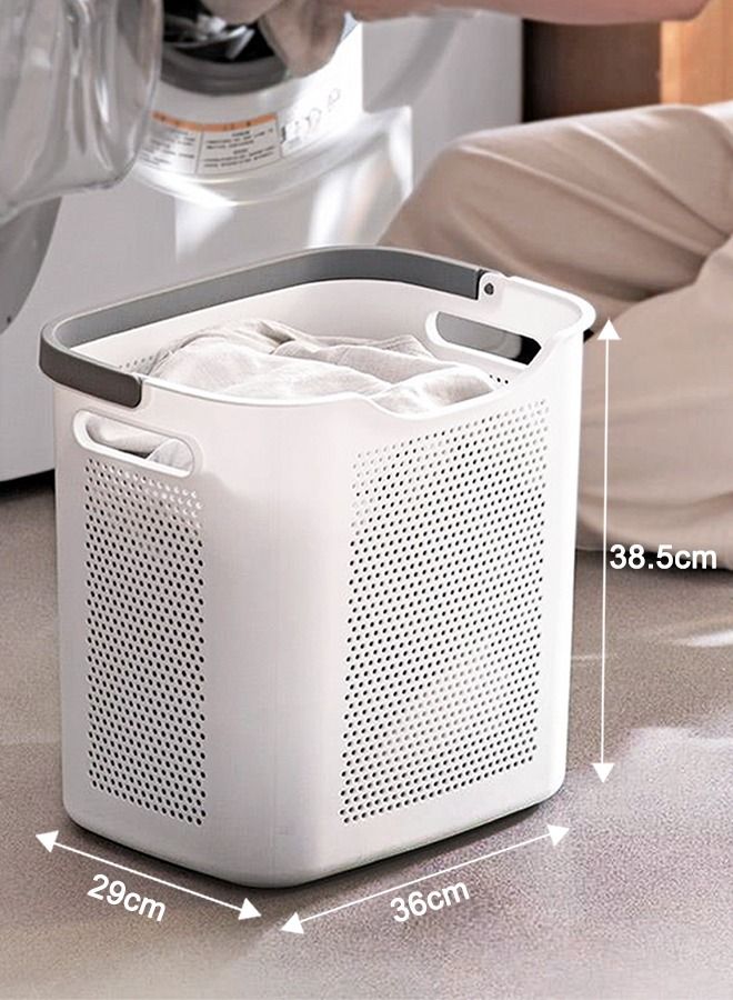 45L Large Laundry Basket Bag Dirty Clothes Basket Laundry Hamper With Handles Toys Storage Bucket Durable for Bathroom Balcony Bathroom Living Room