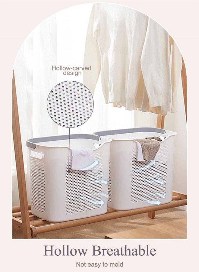 URbazaar 45L Large Laundry Basket Bag Dirty Clothes Basket Laundry Hamper With Handles Toys Storage Bucket Durable for Bathroom Balcony Bathroom Living Room  - Image 5