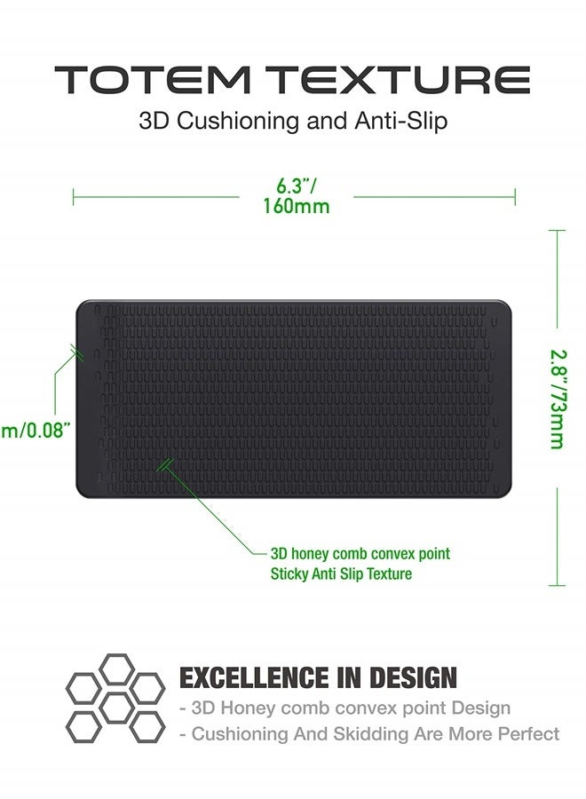 JIMISHA Anti Slip Pad Sticky Gripping Pad Sticky Gel Pad Multifunctional Fixate Gel Pads Non-Slip Mounting Pad Cell Pad, 6.3 x 2.8 inch (2 Pack)  - Image 2
