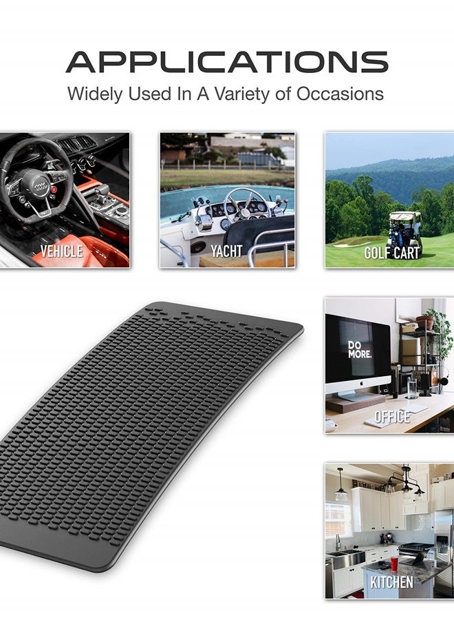 JIMISHA Anti Slip Pad Sticky Gripping Pad Sticky Gel Pad Multifunctional Fixate Gel Pads Non-Slip Mounting Pad Cell Pad, 6.3 x 2.8 inch (2 Pack)  - Image 3