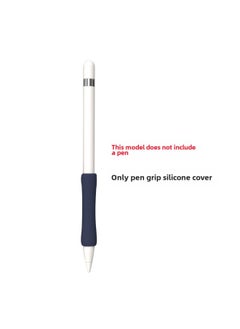 Suitable For Apple Pencil Pen Grip 1/2 Generation Universal Apple Stylus Short Silicone Protective Cover Pen Grip-Color:Navy-Applicable Model:pencil Grip Silicone Sleeve (1/2 Generation Universal)