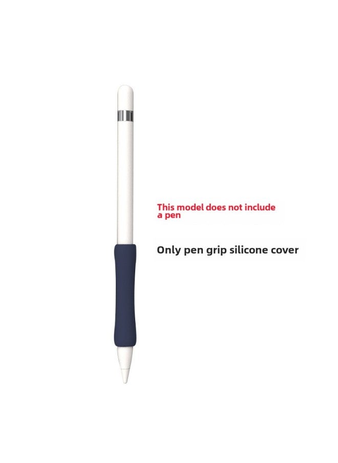 Generic - Suitable For Apple Pencil Pen Grip 1/2 Generation Universal Apple Stylus Short Silicone Protective Cover Pen Grip-Color:Navy-Applicable Model:pencil Grip Silicone Sleeve (1/2 Generation Universal) - Image 1