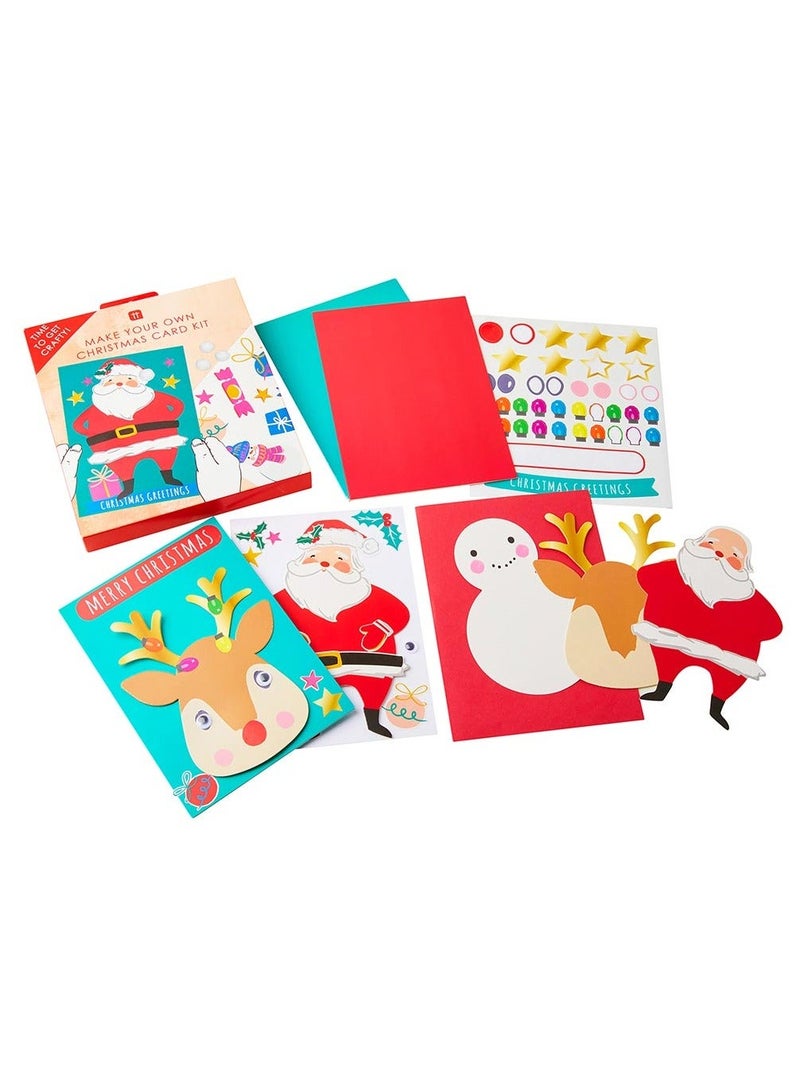 توكينج تيبلز مجموعة صنع بطاقات عيد الميلاد للأطفال من كرافت وذ سانتا، مجموعة بطاقات تهنئة للعطلات يمكنك صنعها بنفسك - Image 4