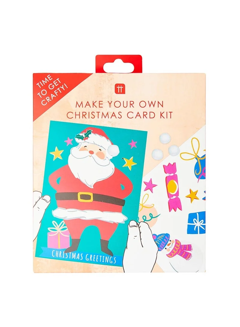Talking Tables Craft With Santa Christmas Card Making Kit for Kids, DIY Holiday Greeting Cards Set