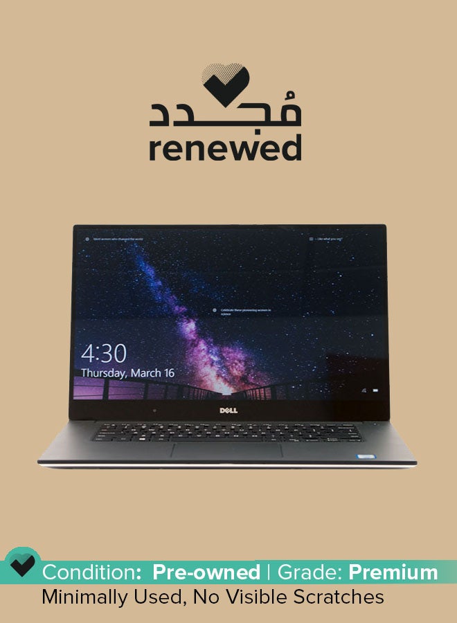 ديل مُجدد - لابتوب بريسيشن وورك ستيشن 5520 متنقل (إصدار 2017) بشاشة 15.6 بوصة ومعالج إنتل كور i7 / الجيل السابع / ذاكرة رام 16 جيجابايت / محرك أقراص SSD سعة 512 جيجابايت / بطاقة رسومات إنفيديا كوادرو M1200 سعة 4 جيجابايت مع لوحة مفاتيح تدعم اللغتين الإنجليزية/العربية الإنجليزية/العربية فضي - Image 1