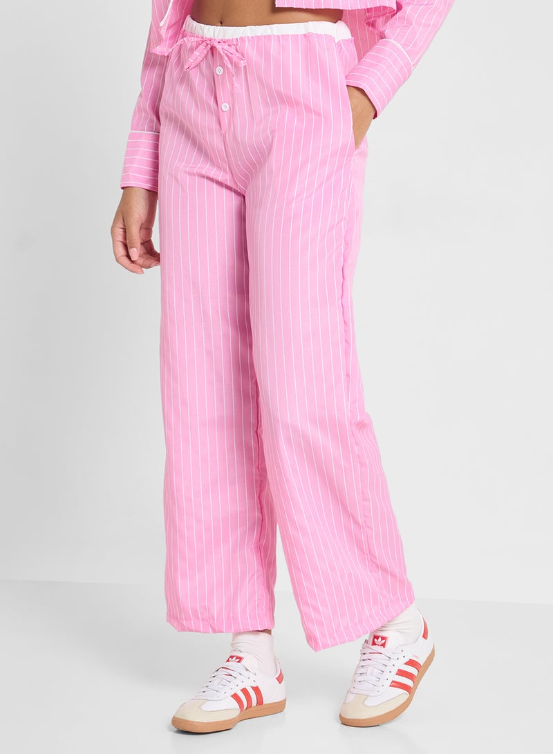 Ginger Cropped Stripe Shirt & Pant Coord Set - Image 3