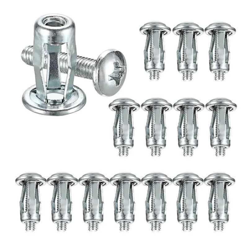 M5 Hollow Door Anchors 100pcs Petal Screw Jack Nuts Expansion Plugs for Wall Board Fasteners - Image 5