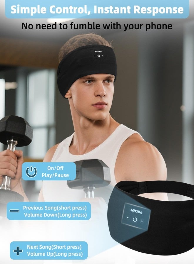 Mixiba Sleeping Headphones, Headband Headphones with HD Stereo Speaker, Bluetooth Headband for Sports, Running, Workouts, Yoga, Air Travel, Meditation, Gift - Black - Image 4