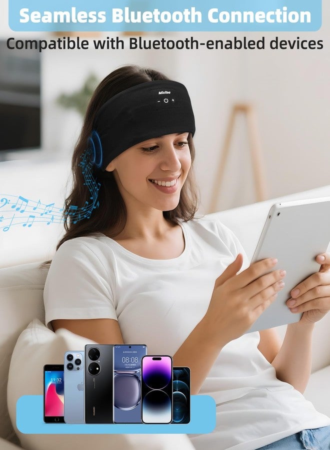 Mixiba Sleeping Headphones, Headband Headphones with HD Stereo Speaker, Bluetooth Headband for Sports, Running, Workouts, Yoga, Air Travel, Meditation, Gift - Black - Image 5
