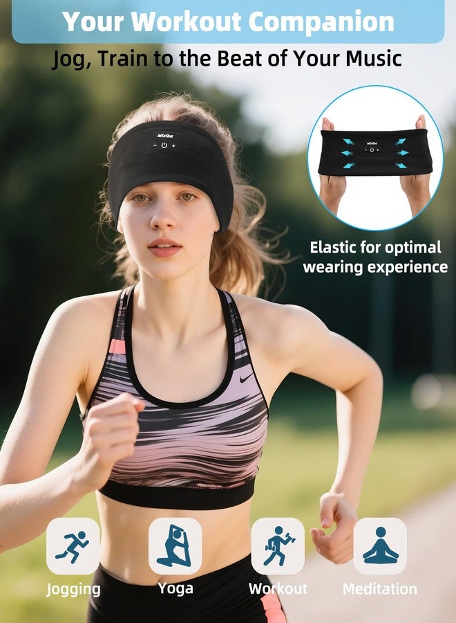 Mixiba Sleeping Headphones, Headband Headphones with HD Stereo Speaker, Bluetooth Headband for Sports, Running, Workouts, Yoga, Air Travel, Meditation, Gift - Black - Image 2