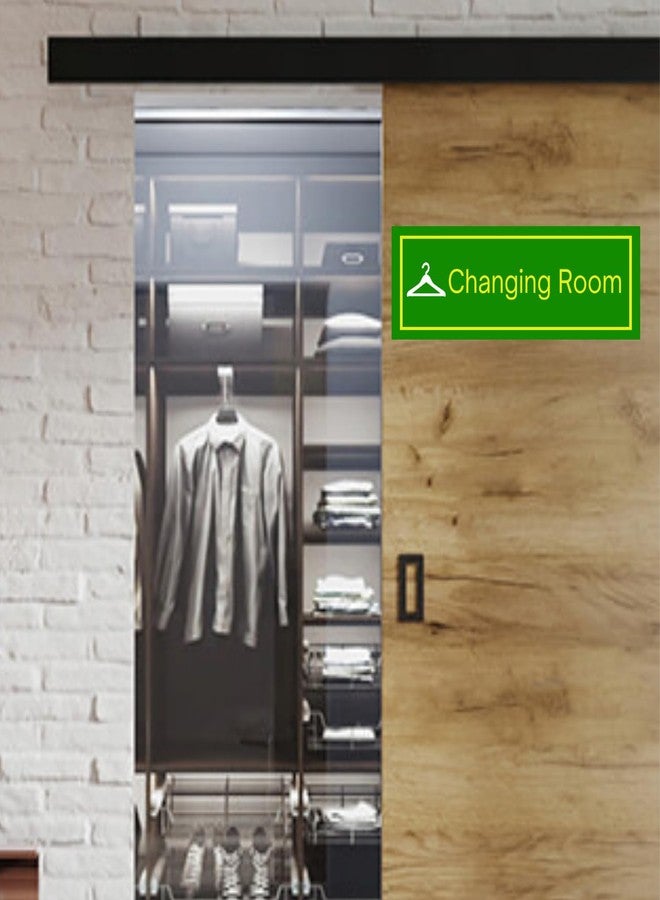 Exello Changing Room Sign Foam Board Plate - 30CM X10 CM, Display for Mall, Textile Shop,Office, Stoes, Cloth market,Hospital (Green) - Image 2