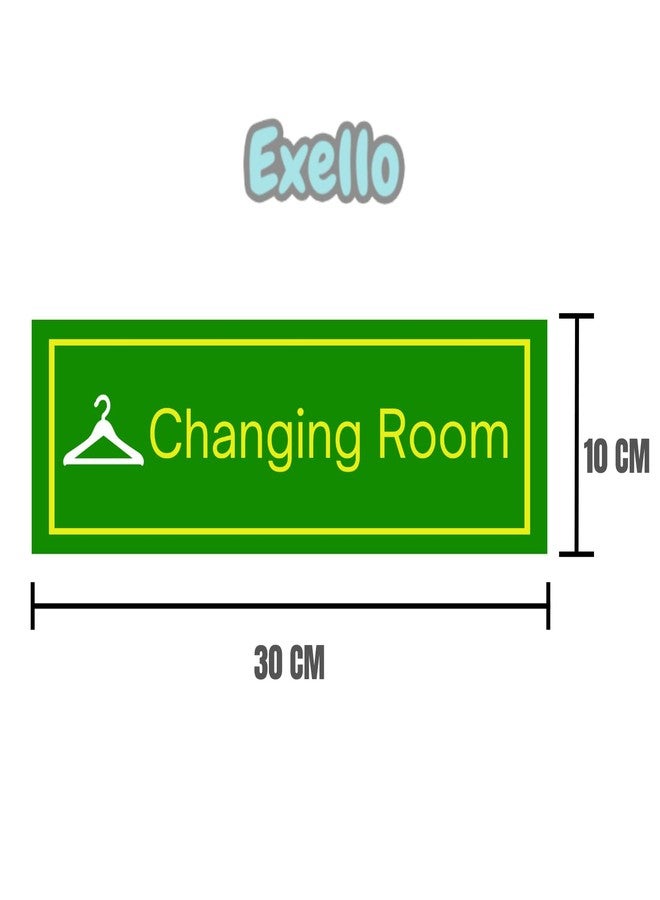 Exello Changing Room Sign Foam Board Plate - 30CM X10 CM, Display for Mall, Textile Shop,Office, Stoes, Cloth market,Hospital (Green) - Image 3
