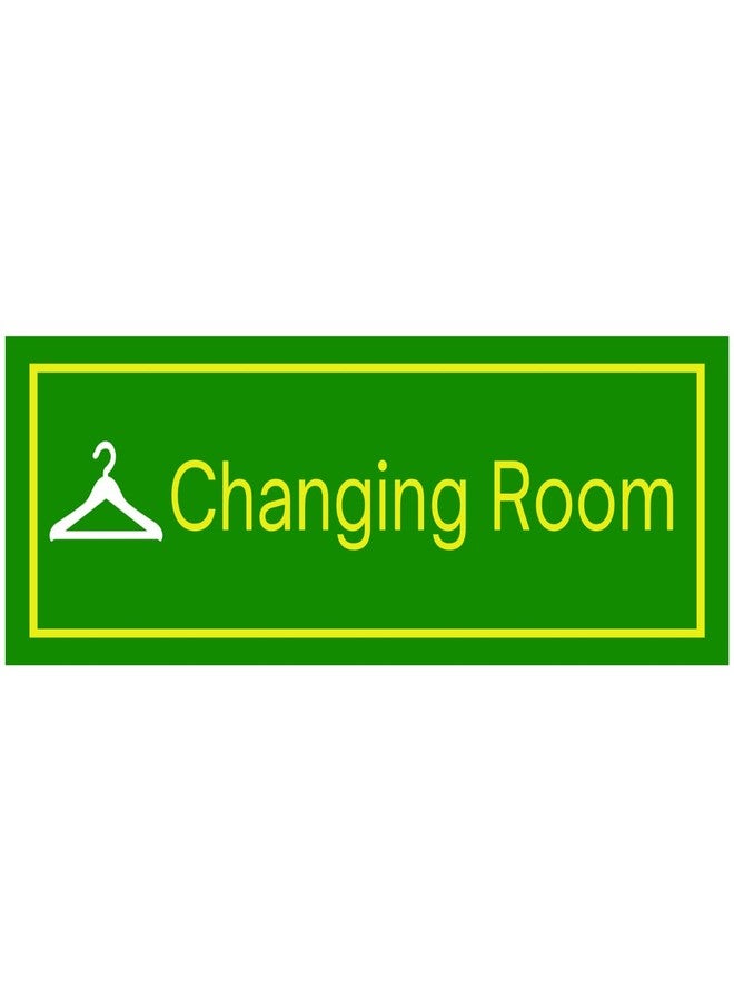 Exello Changing Room Sign Foam Board Plate - 30CM X10 CM, Display for Mall, Textile Shop,Office, Stoes, Cloth market,Hospital (Green) - Image 1
