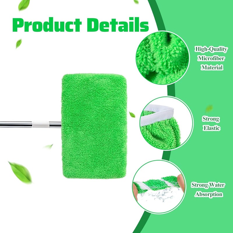 Aeaocvo 2 Pack Microfiber Mop Pads Reusable Mop Pads for Floor Cleaning, Washable Wet Pad and Dry Sweeping Cloths for Mopping Floors (Mop Is Not Included) - Image 3