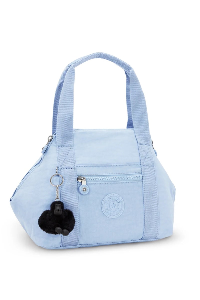 كيبلينغ حقيبة يد نسائية صغيرة بتصميم فني مع حزام كتف قابل للإزالة - أزرق سماوي غائم - Image 4