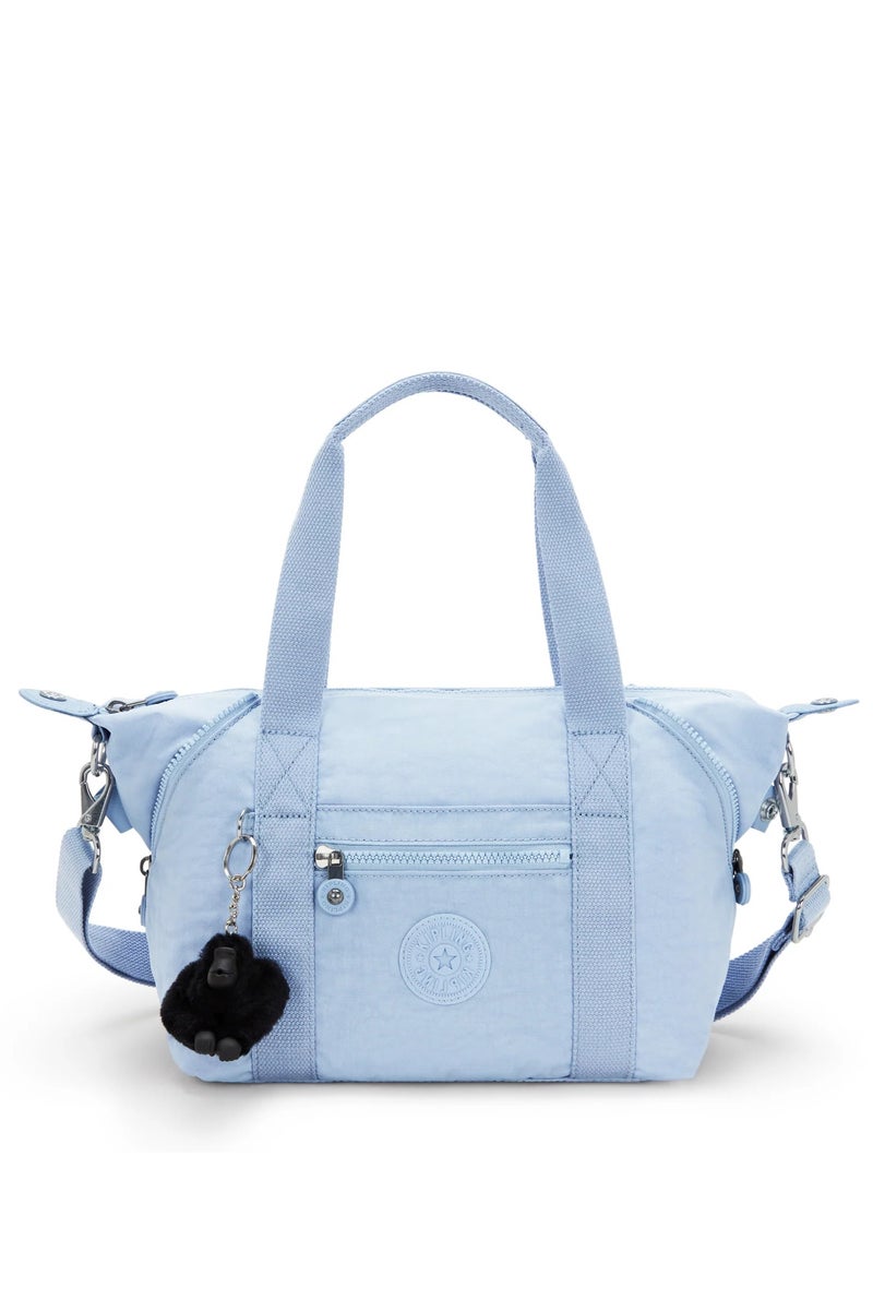 كيبلينغ حقيبة يد نسائية صغيرة بتصميم فني مع حزام كتف قابل للإزالة - أزرق سماوي غائم - Image 1