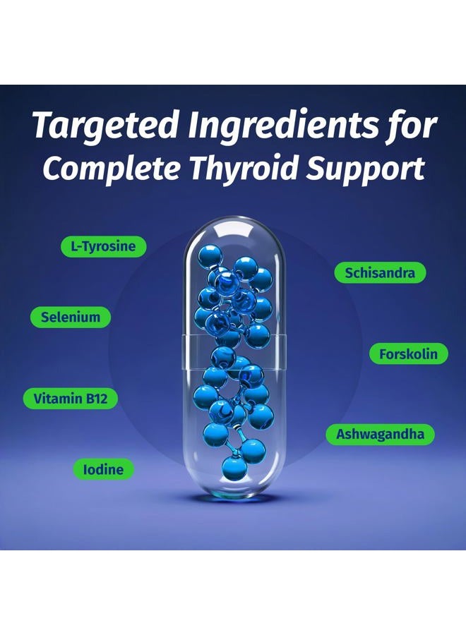 1 Body Thyroid Support Supplement, 90-Day Supply, 3 Pack with B12, Iodine, Zinc, Selenium, Ashwagandha, Vegetarian Formula - Image 4
