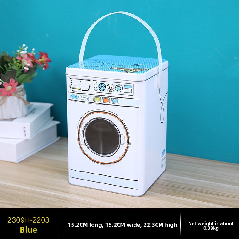 صندوق تخزين كبير السعة بلون أزرق بغطاء آمن للإغلاق ومقبض محمول - حاوية تخزين متعددة الاستخدامات مصنوعة من مادة متينة للاستخدام المنزلي والخارجي - Image 1
