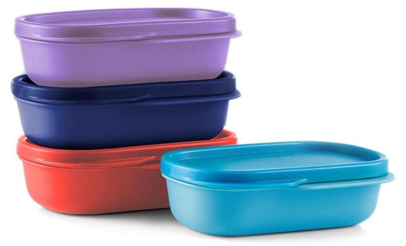 Tupperware Plastic My Lunch Inner Container 4Pc (Multicolour), 120Ml - Image 1