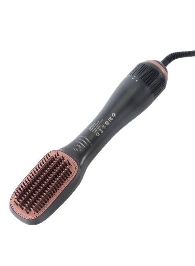Generic Professional Steam And Infrared Hair Dryer Black，Hair Straightening Brush Straightener: Negative Ion Ceramic Heated Hot Brush for Smooth Frizz-Free Hair -European Standard 220V  - Image 1