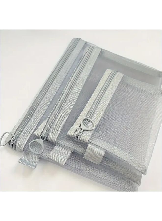 Small Transparent Mesh Makeup Bag Large Capacity Travel Cosmetic Pouch - Image 2
