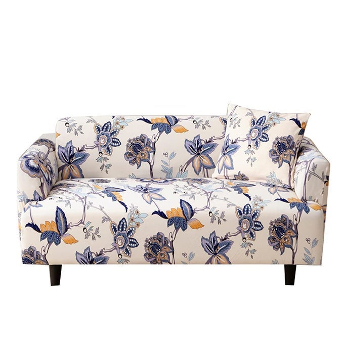 PRINTED SOFA COVER STRETCH COUCH COVERS SOFA SLIPCOVERS FOR 4 CUSHION COUCH WITH TWO FREE PILLOW CASE USYMR 4 SEATERLARGE 3 SEATER