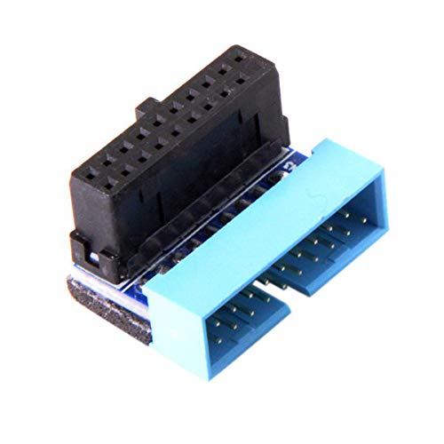 Cablecc USB 3.0 20pin Male to Female Extension Adapter Up Down Angled 90 Degree for Motherboard Mainboard (UP Angled) - Image 4