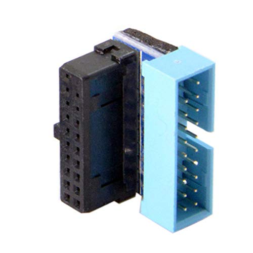 Cablecc USB 3.0 20pin Male to Female Extension Adapter Up Down Angled 90 Degree for Motherboard Mainboard (UP Angled) - Image 3