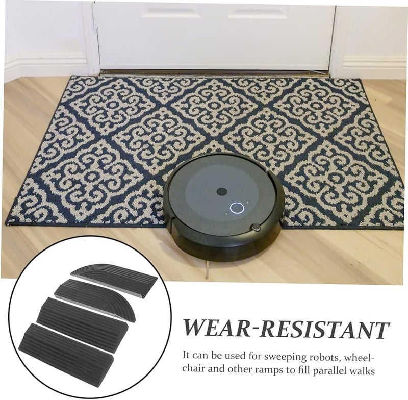 Household Entry Ramp Set Non Slip Slope Pad For Wheelchairs Toy Cars Black Transition Mat - Image 4
