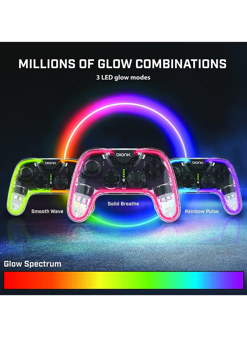 BIONIK dreamGEAR NeoGlow: Wireless RGB Gaming Controller for Nintendo Switch - Image 3