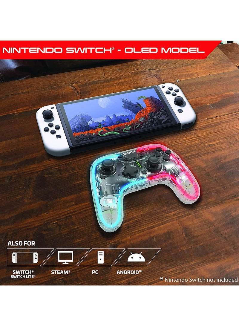 BIONIK dreamGEAR NeoGlow: Wireless RGB Gaming Controller for Nintendo Switch - Image 4