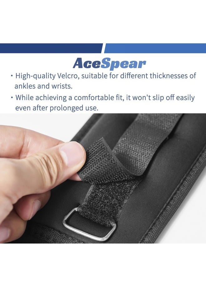 AceSpear Ankle Weights for Men Women Wrist Weights 2 * 1lb 2lbs 3lbs 4lbs 5lbs 6lbs Leg weights Sandbags Kids Arm Hand Weights for Fitness Walking Running Gym (3 lbs x 2) - Image 5