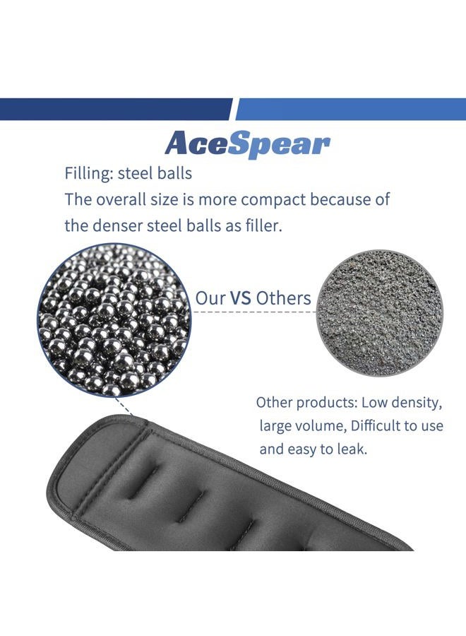 AceSpear Ankle Weights for Men Women Wrist Weights 2 * 1lb 2lbs 3lbs 4lbs 5lbs 6lbs Leg weights Sandbags Kids Arm Hand Weights for Fitness Walking Running Gym (3 lbs x 2) - Image 3