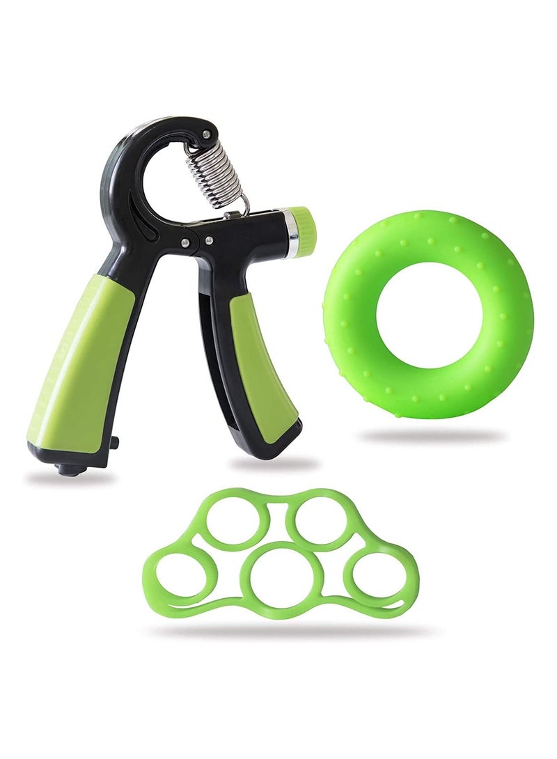ULTIMAX Boxing Speed Bag 3 in 1 Hand Grip Set with Adjustable Resistance Hand Gripper, Palm Ring and Wrist Strengthener - Image 1
