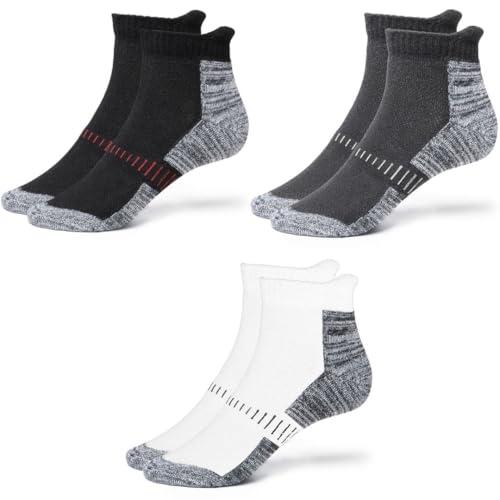 Wiz HomeWiz Wiz Socks for Men, Ultimate Terry Cotton Casual Socks, Breathable, Ankle-Length Socks for Men & Women (Unisex), Free Size (Black, White and Grey Melange) Pack of 3 - Image 1