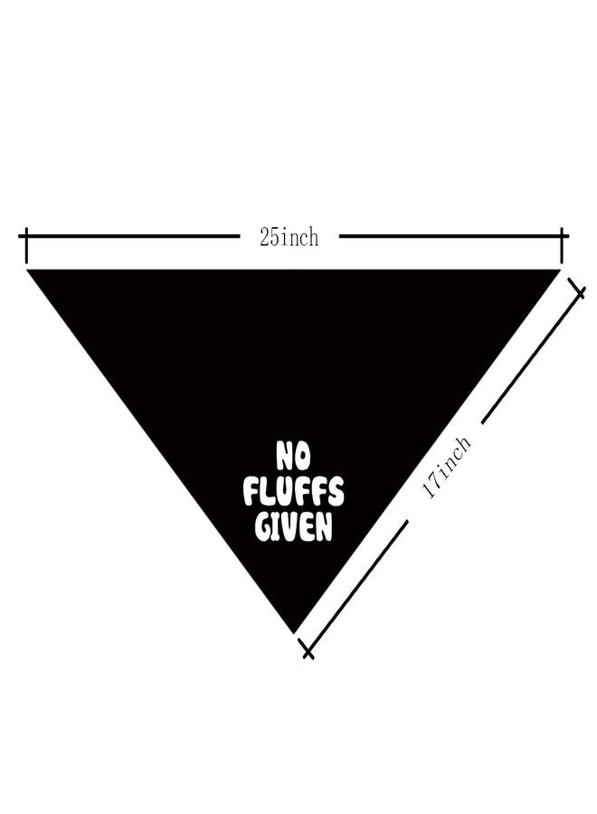 ZPPRJF No Fluffs Given Dog Bandana, Poodle Accessories, Funny Black Dog Bandana, Pet Scarf Accessories for Small Medium Dogs Cats Photo Prop, for Dogs Lovers - Image 4