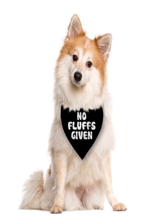 ZPPRJF No Fluffs Given Dog Bandana, Poodle Accessories, Funny Black Dog Bandana, Pet Scarf Accessories for Small Medium Dogs Cats Photo Prop, for Dogs Lovers - Image 2